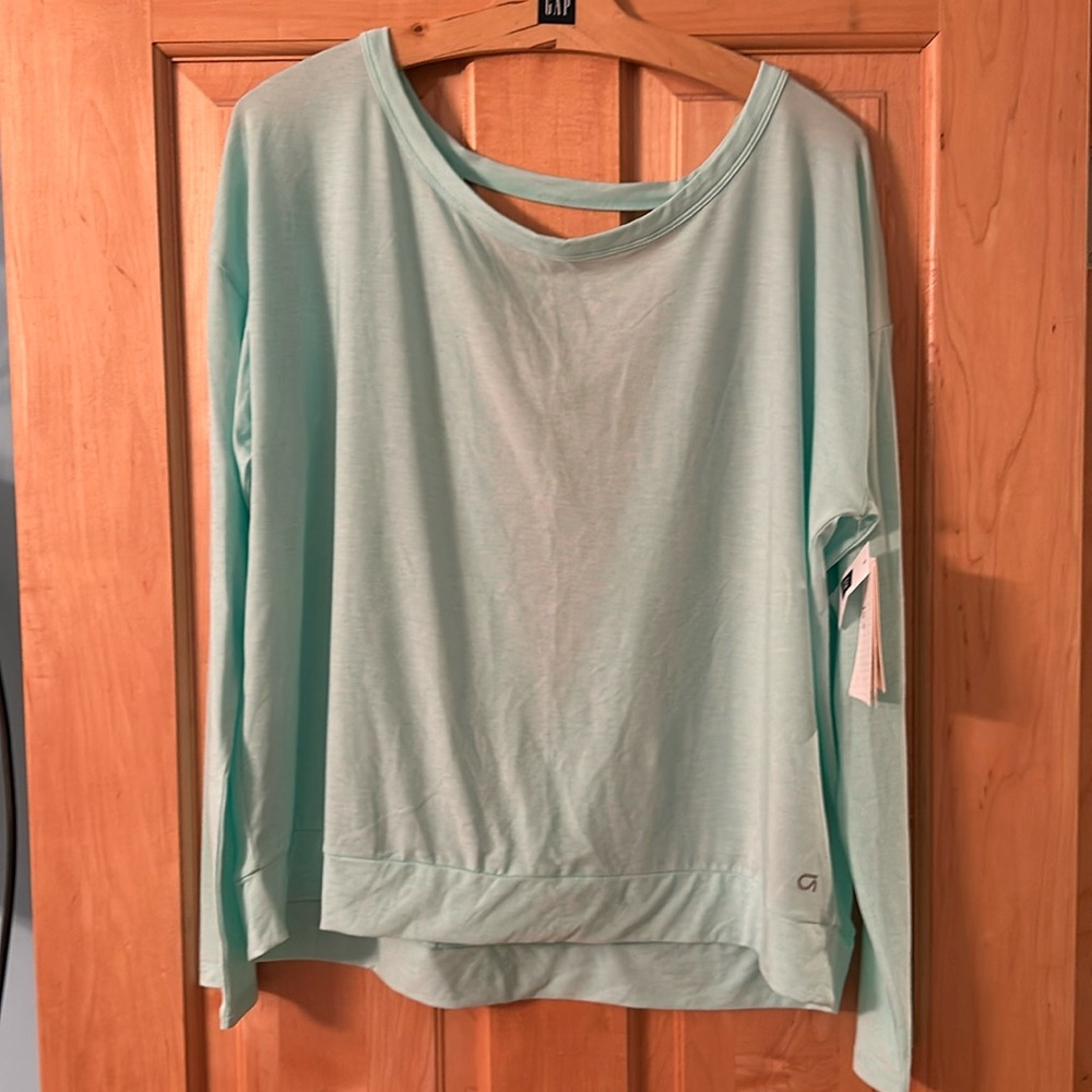 Gap Fit long sleeve tee with criss cross back- size L